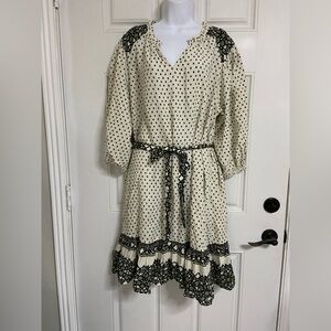 D8- KNOX ROSE Boho Belted Midi Dress